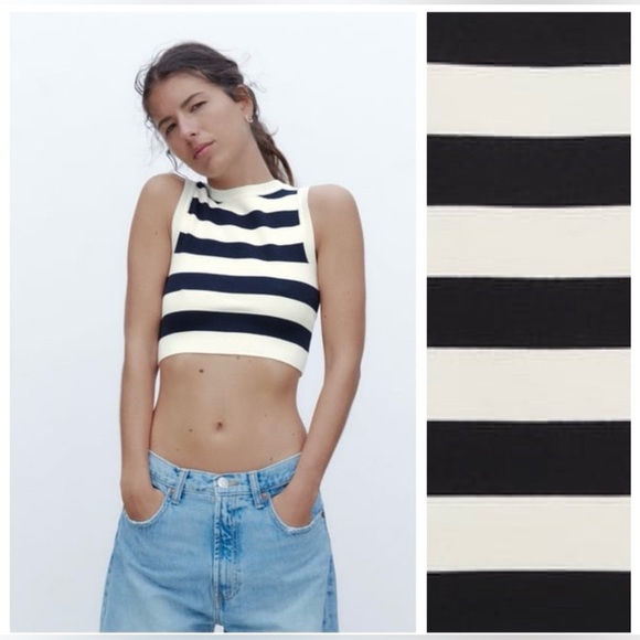 Zara Tops - Zara S cropped NWOT ✨